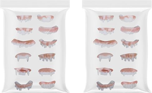 SandT Collection 12 Pieces Ugly Gag Teeth Costume Fake Denture Halloween Costume in Saudi Arabia