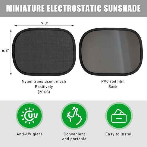 Car Window Shades, Mini Static Cling Auto Window Shade for Harmful UV Glare Protection, Vehicle Windshield Sun Shade for Safe Driving Shield, Universal Car Accessories in Saudi Arabia