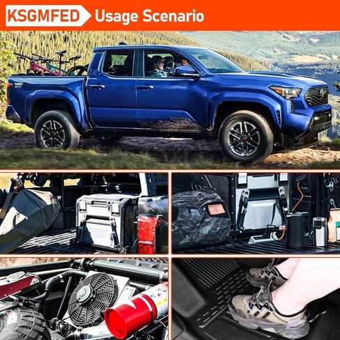 حصيرة سرير الشاحنة متوافقة مع ملحقات Toyota Tacoma 2024، استبدال TPE مناسب لجميع الأحوال الجوية بطول 5 أقدام لبطانة سرير الشاحنة ملحقات مطورة لسرير الشاحنة، سرير شاحنة خلفي سميك بطانة سرير بيك اب in Saudi Arabia