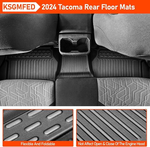 حصيرة سرير الشاحنة متوافقة مع ملحقات Toyota Tacoma 2024، استبدال TPE مناسب لجميع الأحوال الجوية بطول 5 أقدام لبطانة سرير الشاحنة ملحقات مطورة لسرير الشاحنة، سرير شاحنة خلفي سميك بطانة سرير بيك اب in Saudi Arabia