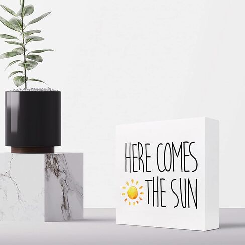 Summer Desk Decor,Be Kind Be Happy Sunflowers Inspirational Wood Box Sign Decor Desk Sign,Rustic Sunflower Wooden Box Block Sign for Farmhouse Home Kitchen Farm Garden Shelf Table Decor Decorations in Saudi Arabia