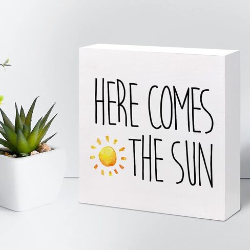 Summer Desk Decor,Be Kind Be Happy Sunflowers Inspirational Wood Box Sign Decor Desk Sign,Rustic Sunflower Wooden Box Block Sign for Farmhouse Home Kitchen Farm Garden Shelf Table Decor Decorations in Saudi Arabia