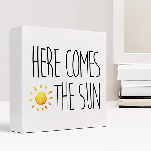 Summer Desk Decor,Be Kind Be Happy Sunflowers Inspirational Wood Box Sign Decor Desk Sign,Rustic Sunflower Wooden Box Block Sign for Farmhouse Home Kitchen Farm Garden Shelf Table Decor Decorations in Saudi Arabia
