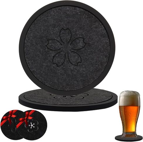 Silicone Coasters for Drinks, Drink Coasters for Coffee Table, Non-Slip, Non-Stick Cup Mat Live for Hot and Cold Drink (Stripe, 3 Pack Grey) in Saudi Arabia