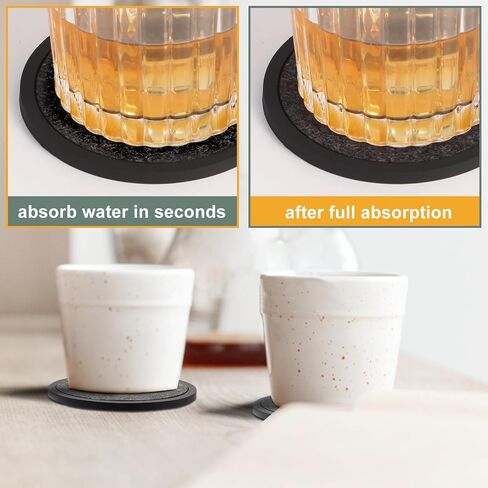 Silicone Coasters for Drinks, Drink Coasters for Coffee Table, Non-Slip, Non-Stick Cup Mat Live for Hot and Cold Drink (Stripe, 3 Pack Grey) in Saudi Arabia
