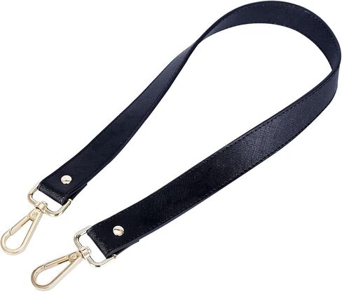 VanEnjoy Full Grain Leather Replacement Strap Shoulder Bag Purse, 0.98 inch Width Gold Hardware(Black) in Kuwait
