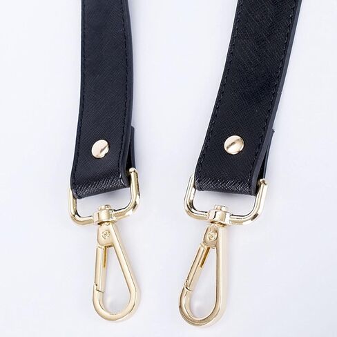 VanEnjoy Full Grain Leather Replacement Strap Shoulder Bag Purse, 0.98 inch Width Gold Hardware(Black) in Kuwait
