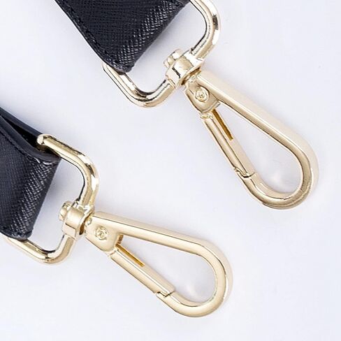 VanEnjoy Full Grain Leather Replacement Strap Shoulder Bag Purse, 0.98 inch Width Gold Hardware(Black) in Kuwait