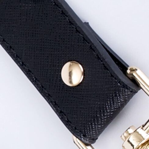 VanEnjoy Full Grain Leather Replacement Strap Shoulder Bag Purse, 0.98 inch Width Gold Hardware(Black) in Kuwait