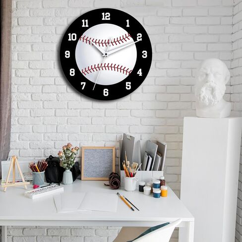 12 Inch Sports Themed Wall Clock with Volleyball Dial,Silent Clock Movement and Battery Operated,Great Decor for Home,Office,Bedroom and Nice Volleyball Enthusiasts Gifts in Saudi Arabia