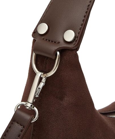 Suede Crescent Tote Bags for Women Vintage Shoulder Bag Brown Suede Handbag Casual Crossbody Bag Travel Work Purse in Kuwait