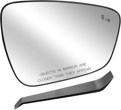 Left Driver Side Mirror Glass Power Heated w/Blind Spot Detection Compatible with Ford Escape 2020 2021 2022 2023 2024, Rear View Mirror Replacement Glass With Backing Plate in Saudi Arabia