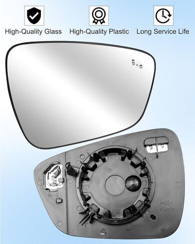 Left Driver Side Mirror Glass Power Heated w/Blind Spot Detection Compatible with Ford Escape 2020 2021 2022 2023 2024, Rear View Mirror Replacement Glass With Backing Plate in Saudi Arabia
