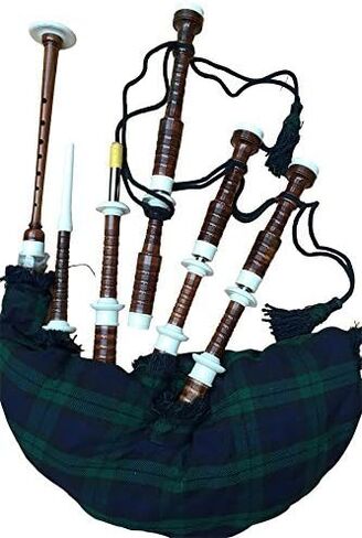 McWilliams PROFESSIONAL SCOTTISH HIGHLAND BAGPIPE IVORY MOUNTS BLACK WATCH TARTAN AND HARDBOX (Bagpipe Chanter Reed), BWHARD1 in Kuwait