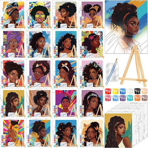 Zhanmai 20 Pack Pre Drawn Canvas for Painting Drawn Canvas Paint Kit Pre Printed Canvases for Sip and Paint Party Favor DIY Virtual Party Birthday Gifts Adult's Date Night(Sexy Couples) in Kuwait