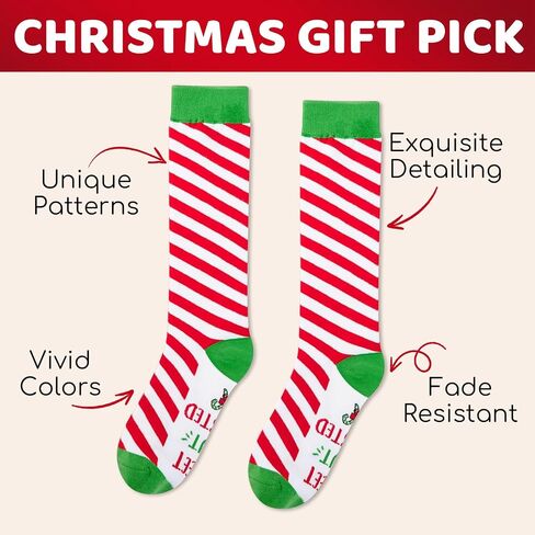 HAPPYPOP Candy Cane Socks Christmas Gifts - Christmas Socks Kids Boys Girls, Xmas Gifts Stocking Stuffers for Teens in Saudi Arabia