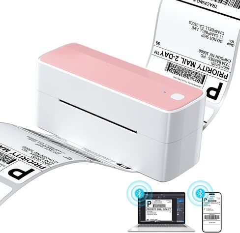 Thermal Shipping Label Printer, Bluetooth Label Printer for Small Business, Wireless 4x6 Label Maker for Shipping Packages, Compatible with iPhone&iPad&PC, Label Printer for Shopify, FedEx, UPS in Saudi Arabia