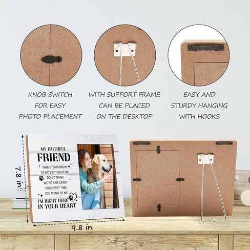 Pet Memorial Gifts Picture Frame, Dog Loss Memory Frame Gift, Loss of Cat Sympathy Gift for Loss of Loved Pet, Remembrance Photo Frame Gift, Condolence Gifts, God Saw You Getting Tired -f(05) in Saudi Arabia