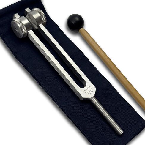 128 Hz OTTO Tuning Fork for Healing with Drawstring Pouch - OSTEOPHONIC application for Sound Healing and Biofield Therapy - Gold in Saudi Arabia