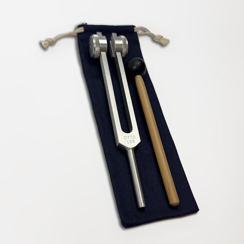 128 Hz OTTO Tuning Fork for Healing with Drawstring Pouch - OSTEOPHONIC application for Sound Healing and Biofield Therapy - Gold in Saudi Arabia