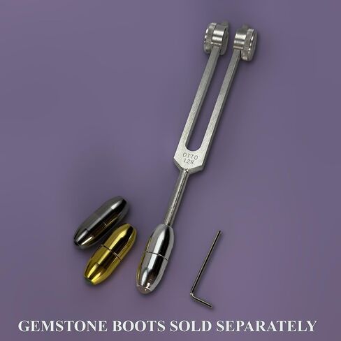 128 Hz OTTO Tuning Fork for Healing with Drawstring Pouch - OSTEOPHONIC application for Sound Healing and Biofield Therapy - Gold in Saudi Arabia