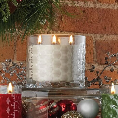 Scented Candles Honeycomb Glass Premium Handcrafted Beeswax Blend 3-Wick Candle, 12-Ounce, Lavender Vanilla in Saudi Arabia
