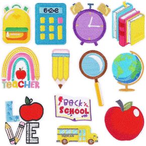 12pcs Christmas Iron on Patches Sequins Xmas Embroidered Sew Applique Repair Patch Glitter Santa Claus Christmas Tree Candy Cane DIY Crafts for Clothing Jacket Jeans Pants Dress Backpack Hat Decor