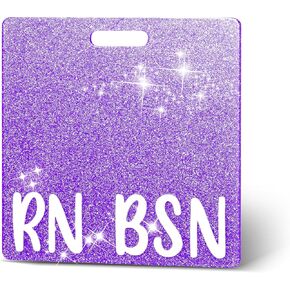 Pink RN BSN Badge Card Glitter Nurse Badge Buddy Nurse Badge Holder ID Name Identification Badge Accessories for Women Coworkers Resident Nurses Aesthetic