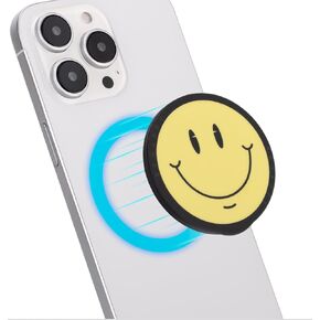حامل هاتف مغناطيسي ومقبض للهاتف - حامل بمقبض قابل للطي متوافق مع Mag Safe - لهواتف iPhone وSamsung وGoogle وجميع الهواتف الذكية - Galaxy