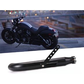 Motorcycle stainless steel Slash Cut Exhaust Muffler Pipe for Chopper Cafe Racer Silencer (one piece)
