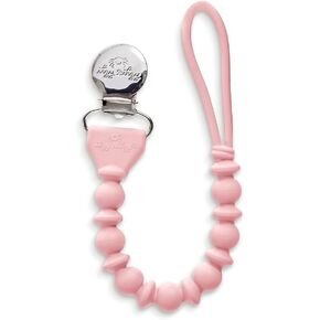 Itzy Ritzy Silicone Pacifier Clip; 100% Food Grade Silicone Pacifier Strap with Clip Keeps Pacifiers, Teethers & Small Toys in Place; Features One-Piece Design & Silicone Cord (Blue)
