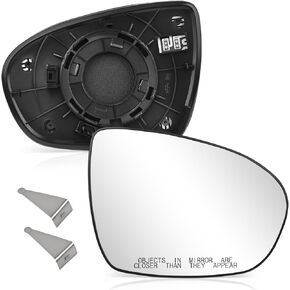 Passenger Side Heated Mirror Glass Compatible with 2011 2012 2013 2014 2015 Kia Optima, Right Side Convex Rearview Mirror with Backing Plate & Clip, Replace for 87621-2T110
