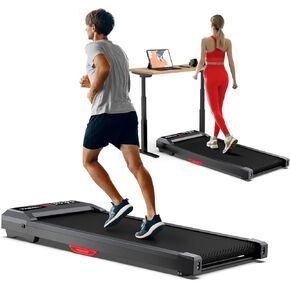Incline Treadmills for Home, Walking Pad 320lb Weight Capacity, Standing Under Desk Treadmill with 40dB Quite Opreation Wide Long Stride, No Assemble, ZWIFT KINOMAP WELLFIT Smart Treadmill Lightweight