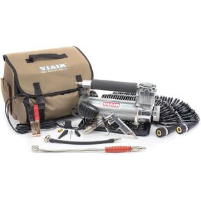 VIAIR 450P-RV EF Enhanced Flow - 45157 12V Tire Inflator Portable Air Compressor with RV Inflation Gun, 90 Degree Chuck | 100% Duty Cycle @ 100 PSI, Max Pressure 150 PSI (SAE, Alligator Clips)