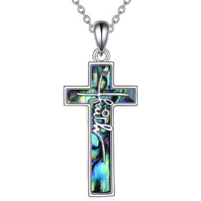 Turquoise Cross Necklace Sterling Silver Western Turquoise Cross Pendant Cross Jewelry Gifts