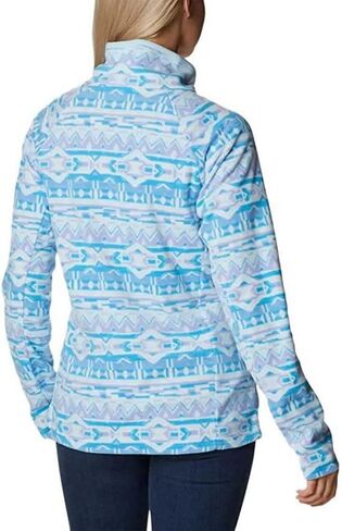 Columbia Women's Glacial IV Print Half Zip, Chalk Stippled Stripe, X-Large in Saudi Arabia