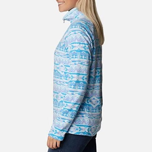Columbia Women's Glacial IV Print Half Zip, Chalk Stippled Stripe, X-Large in Saudi Arabia