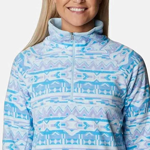 Columbia Women's Glacial IV Print Half Zip, Chalk Stippled Stripe, X-Large in Saudi Arabia