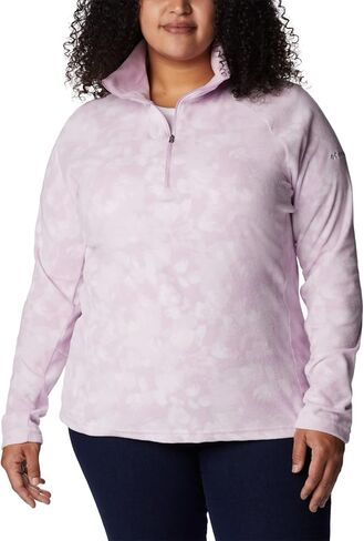 Columbia Women's Glacial IV Print Half Zip, Chalk Stippled Stripe, X-Large in Saudi Arabia