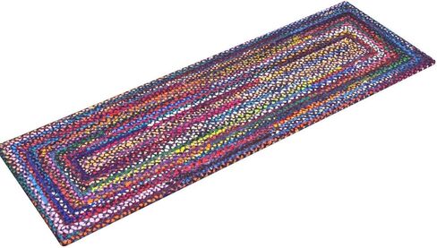 nuLOOM Tammara Bohemian Hand Braided Area Rug, 8x10, Blue in Saudi Arabia