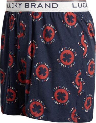 سراويل بوكسر رجالية من Lucky Brand - 6 قطع فضفاضة من نسيج ناعم للرجال - بوكسر كلاسيكي مسامي للرجال (S-XL)، مقاس XX-Large، رمادي داكن/طباعة طقس عاصف/رمادي فاتح منقط in Saudi Arabia