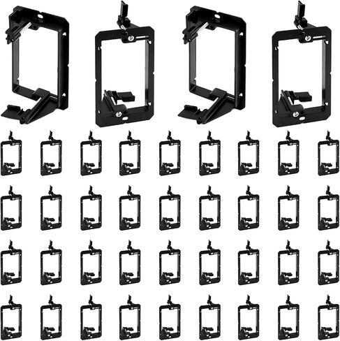 QWORK Low Voltage Mounting Bracket, 20 Pack 1 Gang Single Gang Drywall Mounting Wall Plate Bracket for Telephone Wires, Network Cables in Saudi Arabia