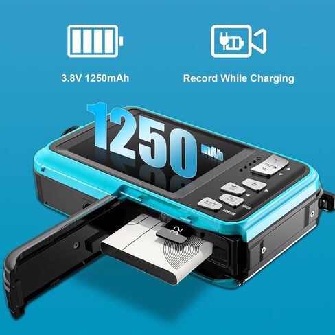 4K Underwater Camera with 32GB Card 1250mAh Battery 56MP Autofocus 11FT Waterproof Camera Dual-Screen Selfie 16X Waterproof Floatable Digital Camera Underwater Camera for Snorkeling in Saudi Arabia