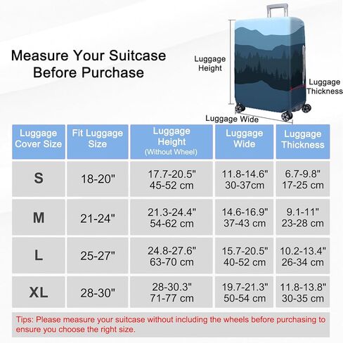 MHJY Suitcase Cover Washable Luggage Covers for Suitcase TSA Approved Elastic Luggage Protector Cover Scratch Resistant Travel Fits 18-32 Inch Luggage in Kuwait