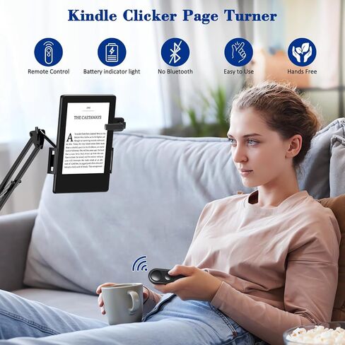 RF Remote Control Page Turner for Kindle Paperwhite Oasis Kobo,Clicker Page Turner Kindle Accessories for iPhone,iPad, Android Tablets Reading Novels,Camera Video Recording Remote(Green) in Saudi Arabia