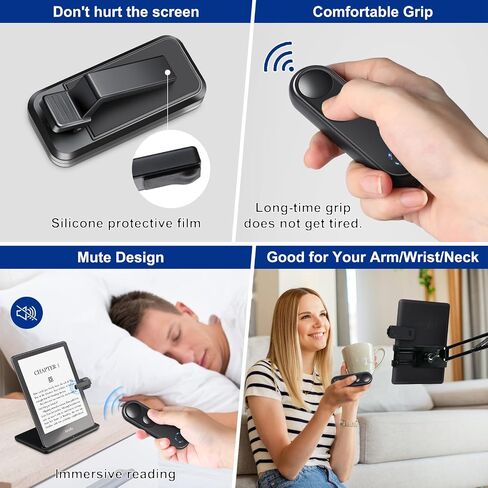 RF Remote Control Page Turner for Kindle Paperwhite Oasis Kobo,Clicker Page Turner Kindle Accessories for iPhone,iPad, Android Tablets Reading Novels,Camera Video Recording Remote(Green) in Saudi Arabia