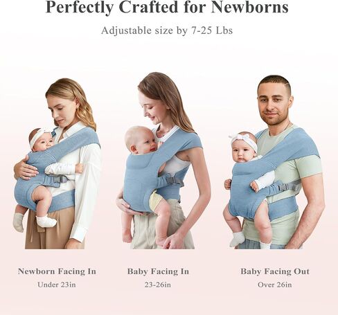 Newborn Carrier, Baby Carrier, Cozy Baby Wraps Carrier, Deep Grey in Saudi Arabia