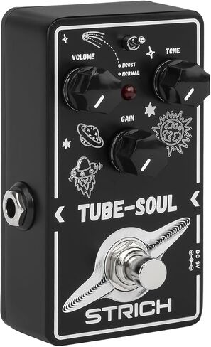 STRICH BE-RICH Tube Overdrive Distortion Pedal for Electric Guitar, Compact and Mini Design, True Bypass, 3 Control Knobs, Volume, Tone, Gain, Dual Mode Adjustment, Boost, Normal, 9V DC in Kuwait