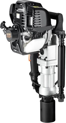 VEVOR 52cc محرك T يعمل بالغاز، محرك بنزين ثنائي الأشواط، محرك Piledriver محمول 1300 وات مع 3 رؤوس قيادة (49/69/100 مم)، للمزرعة، سياج المزرعة، تحسينات الطرق in Saudi Arabia