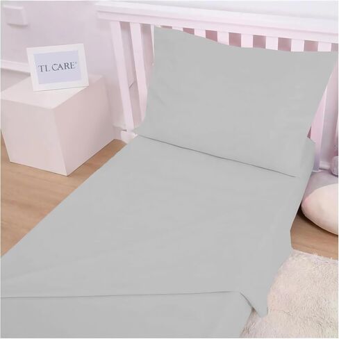 TL Care 100% Natural Cotton Jersey Knit 3-Piece Toddler Sheet Set, Pink, Soft Breathable, for Girls in Saudi Arabia